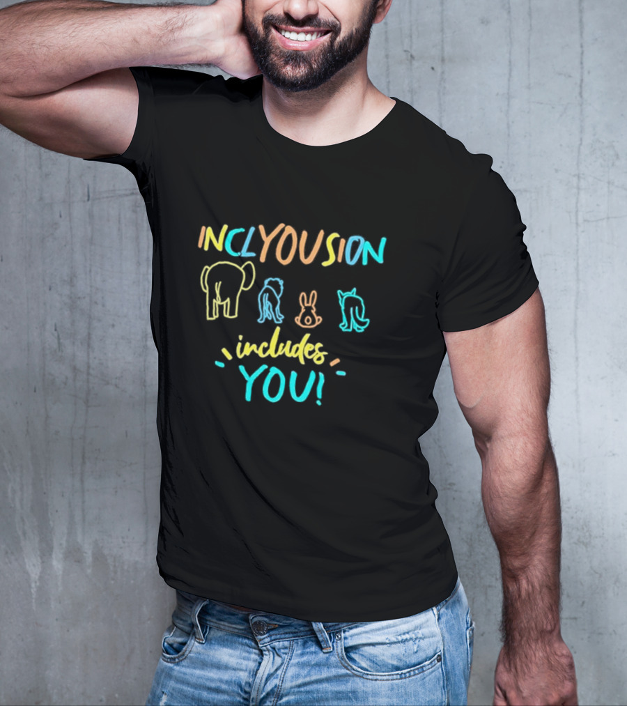 Inclyousion Includes You Animal Outlines T-Shirt
