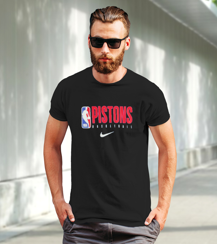 Pistons Basketball NBA Logo Joe Johnson Detroit Pistons T-Shirt