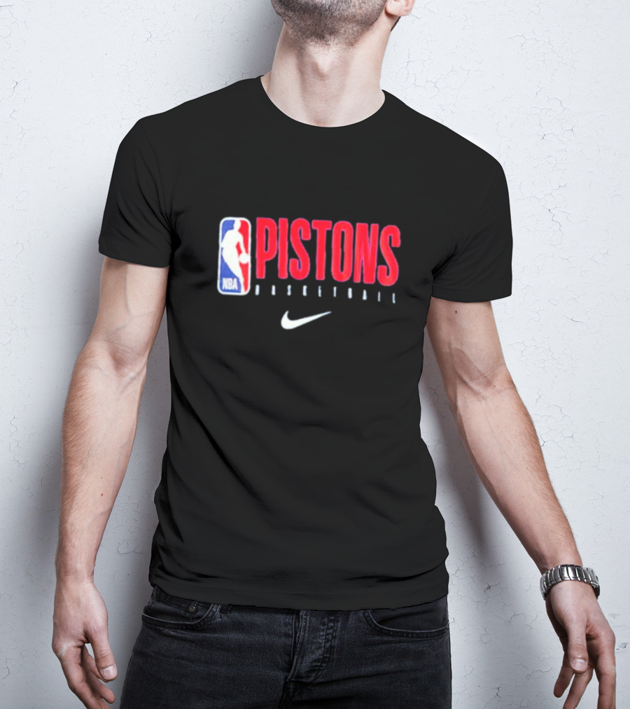Pistons Basketball NBA Logo Joe Johnson Detroit Pistons T-Shirt
