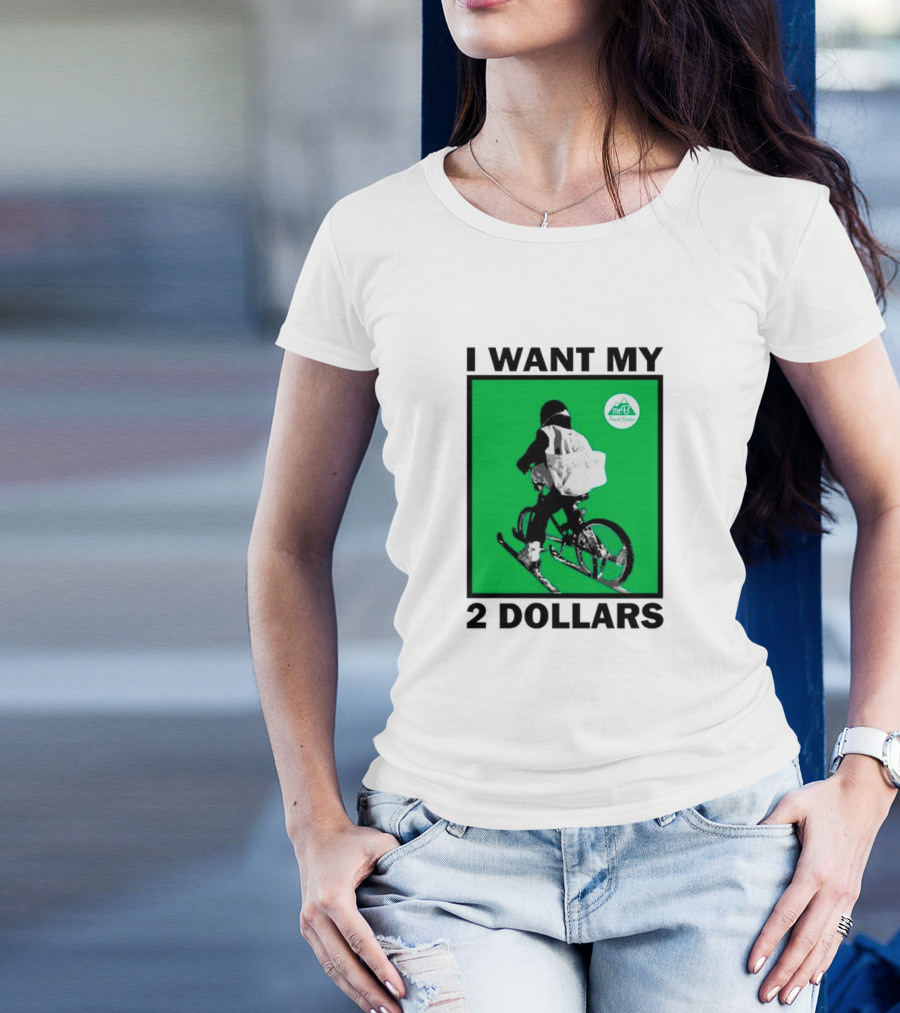 I Want My 2 Dollars Johnny Gasparini Ski Bike T-Shirt