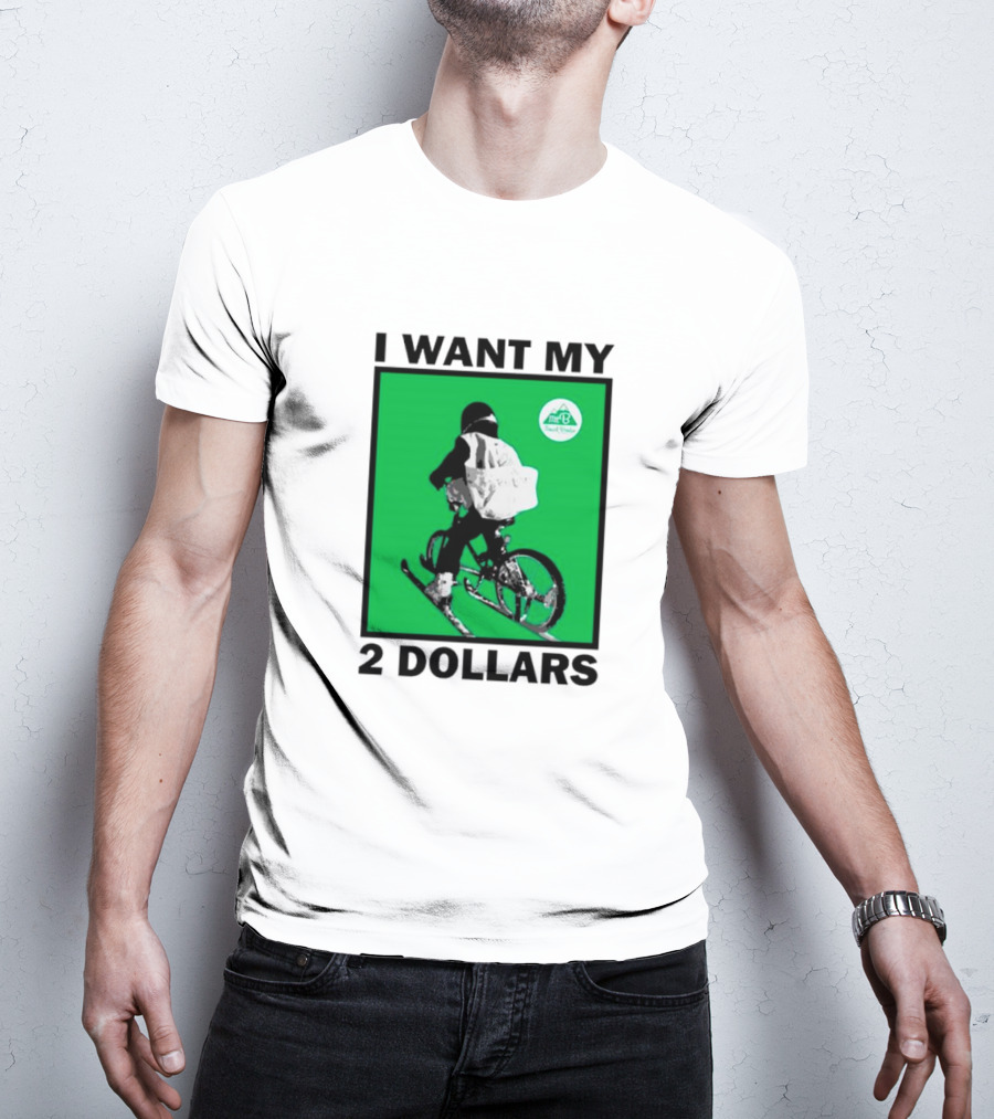 I Want My 2 Dollars Johnny Gasparini Ski Bike T-Shirt