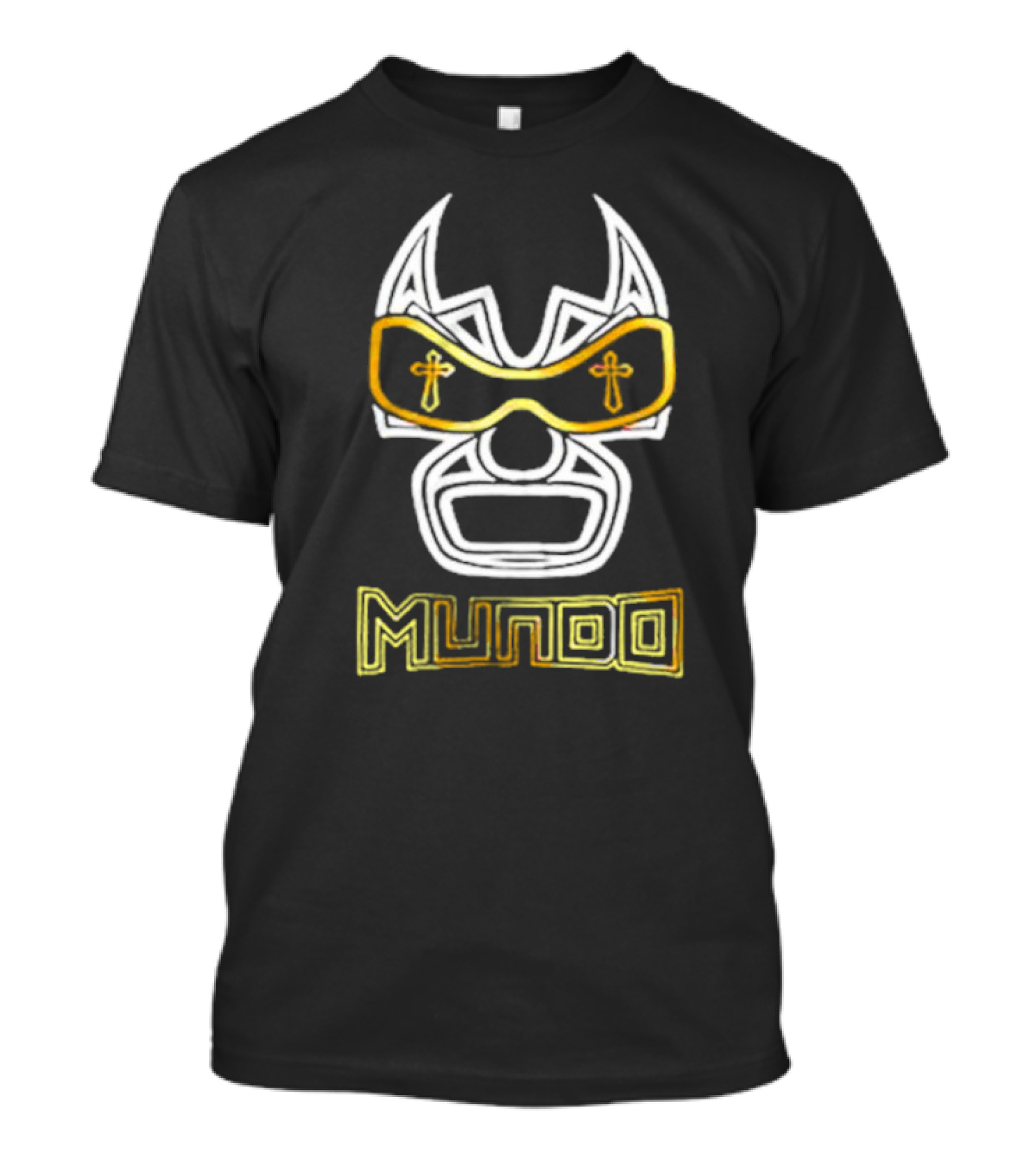 Lucha Underground Mundo Mask Iconic Cross T-Shirt