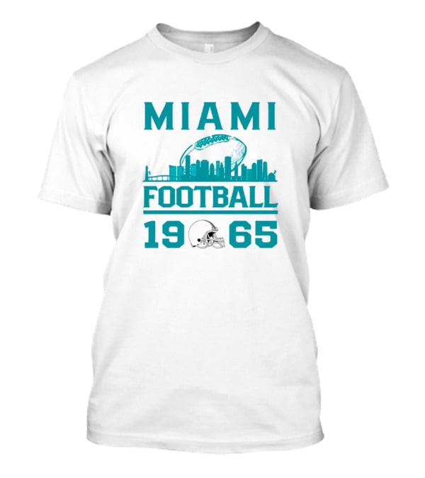 Miami Dolphins 1965 Skyline Football Urban Scene T-Shirt