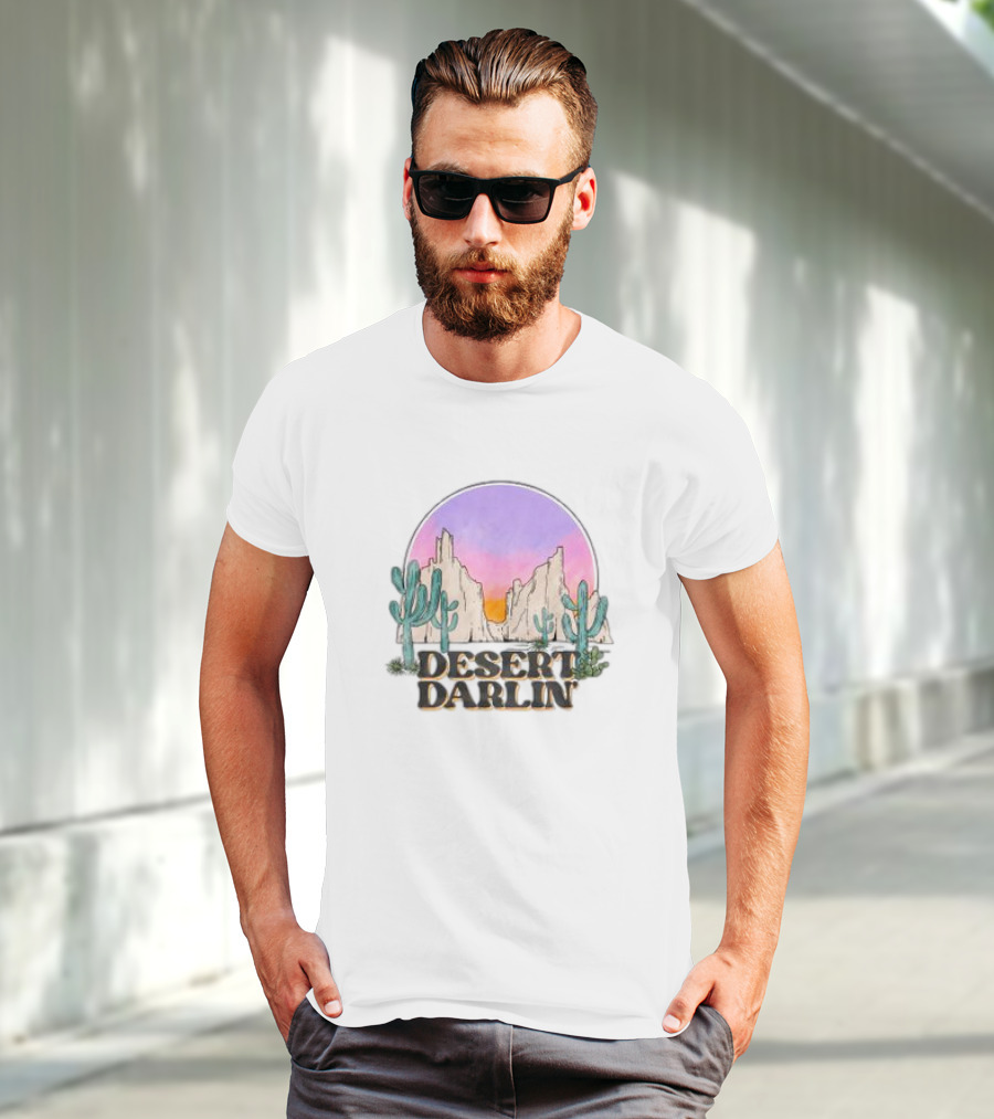 Desert Darlin Cactus Sunset On Champion T-Shirt