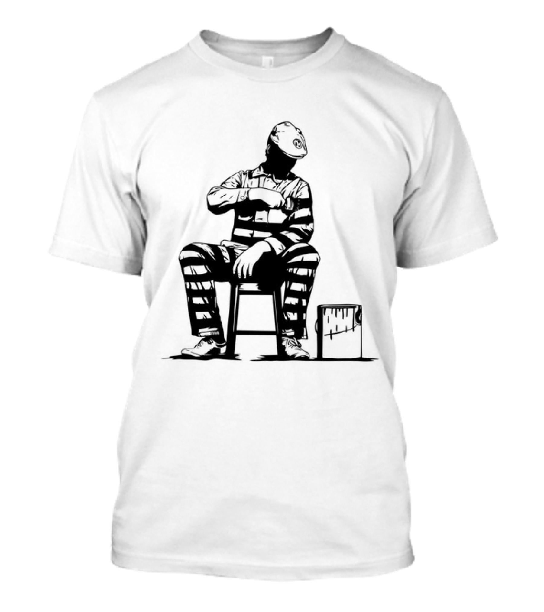 Dolk Prison Painter Sits With Paint Bucket T-Shirt
