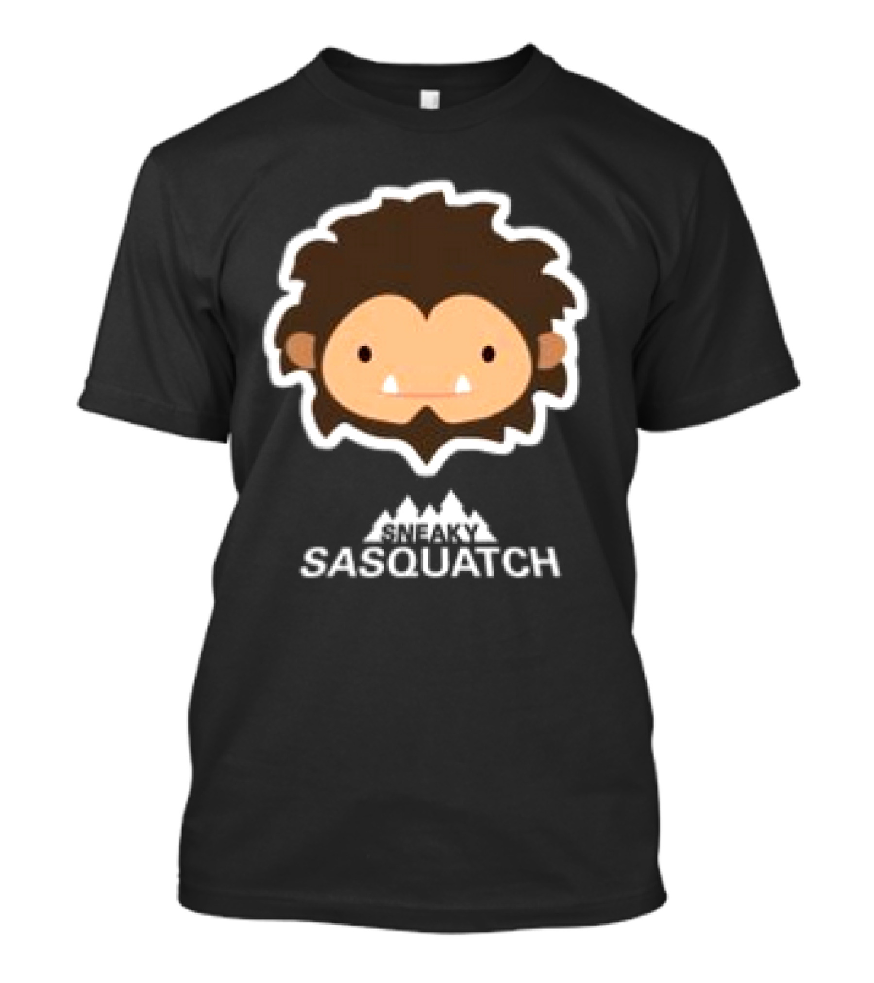 Sneaky Sasquatch Head On Black Gildan Ultra Cotton T-Shirt