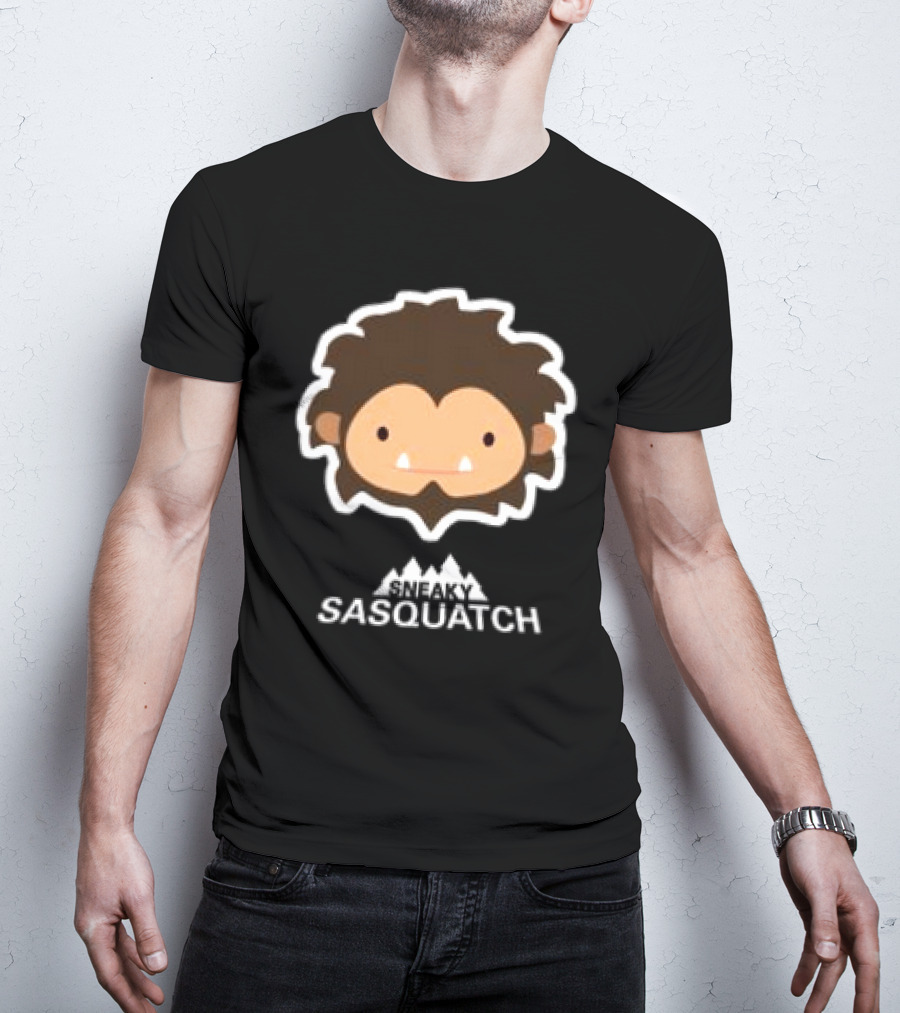Sneaky Sasquatch Head On Black Gildan Ultra Cotton T-Shirt