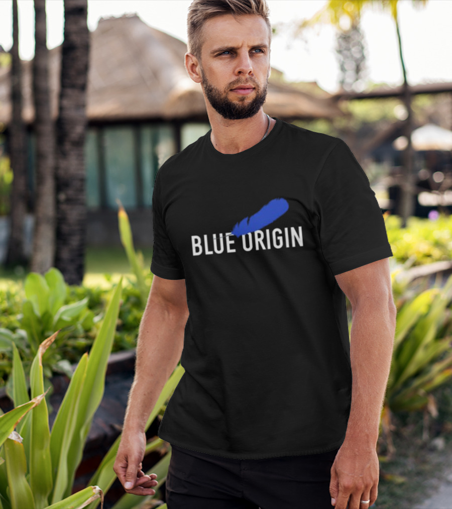 Blue Origin Feather Logo Print T-Shirt