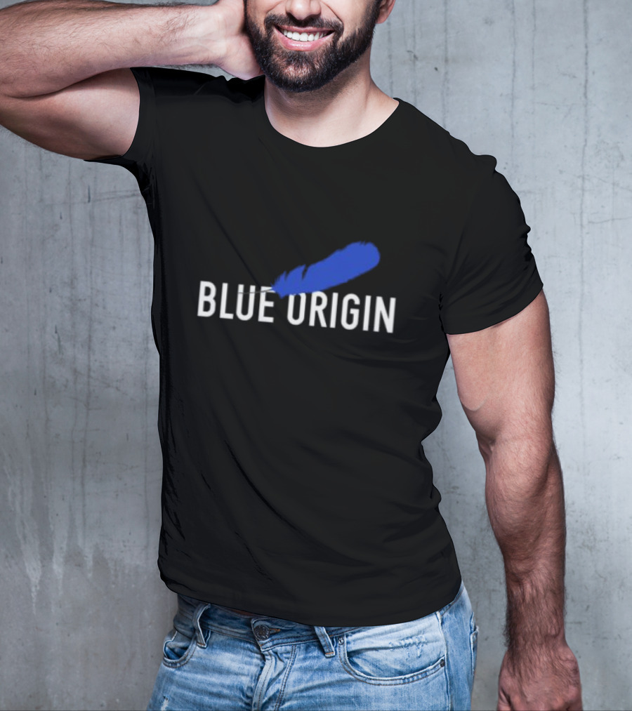 Blue Origin Feather Logo Print T-Shirt