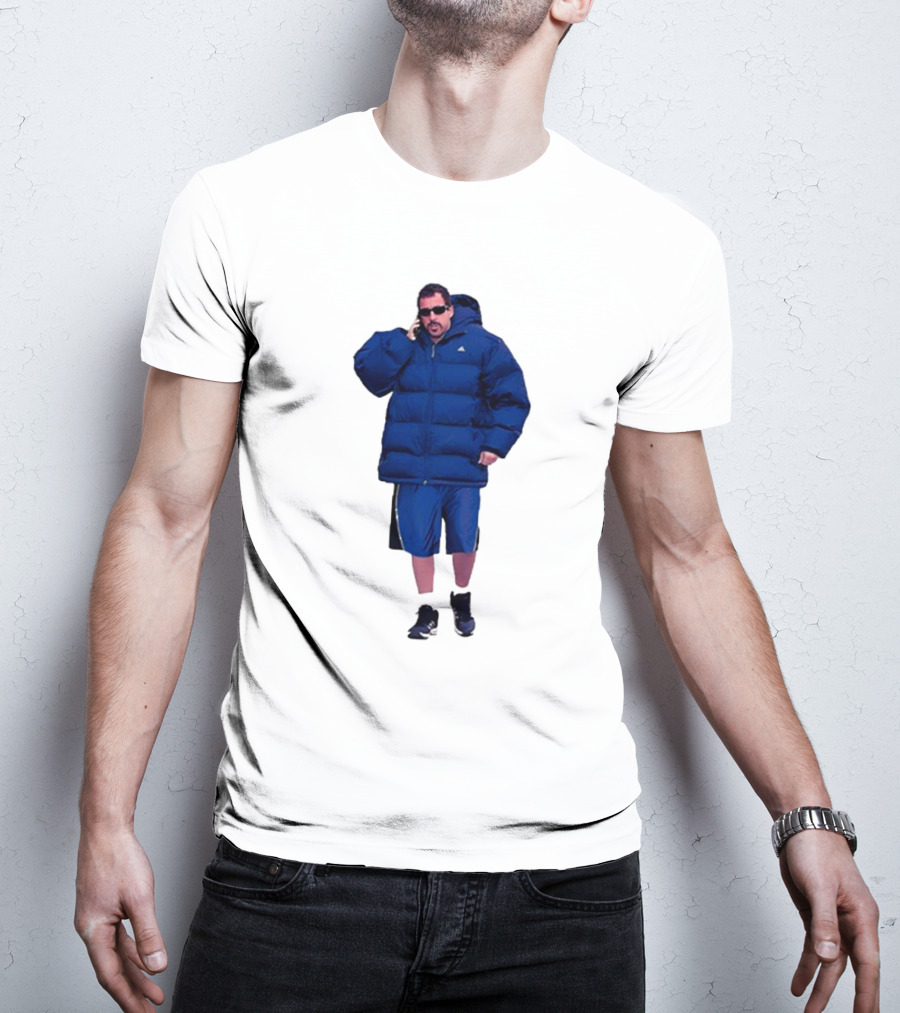 Fakehandshake Hot N Cold Walking In Puffer Jacket And Shorts T-Shirt