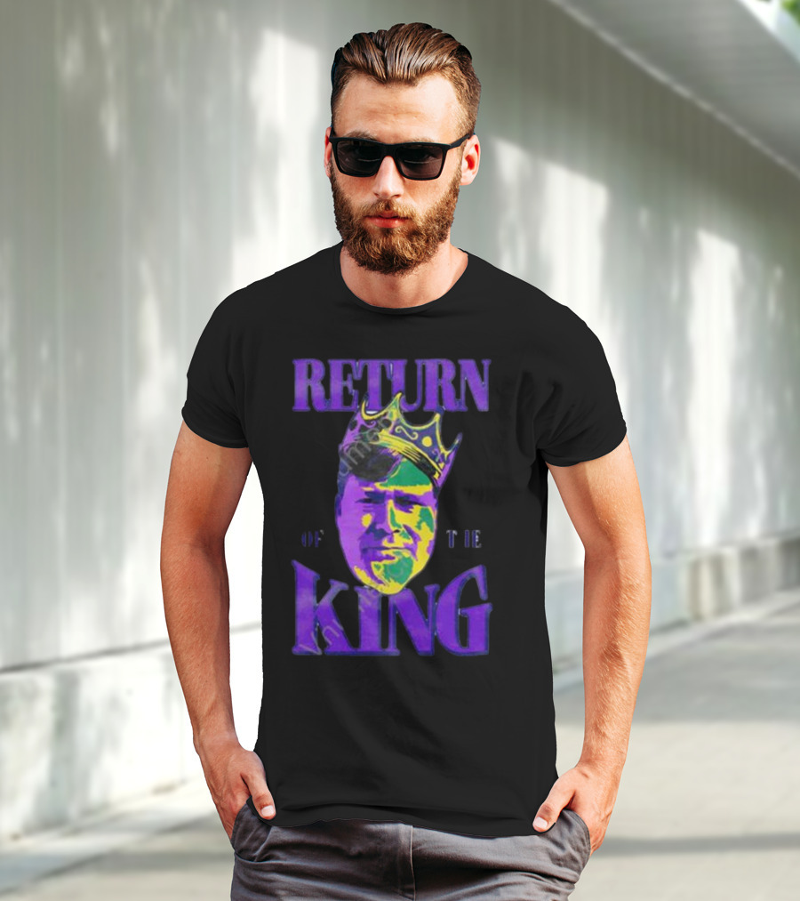 Mintzy Return Of The King Vibrant Portrait With Crown T-Shirt