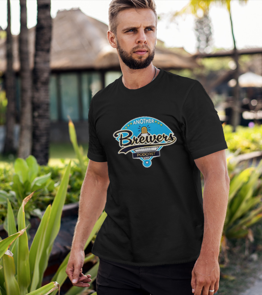 Another Brewers Podcast Blue Microphone And Baseball Diamond T-Shirt