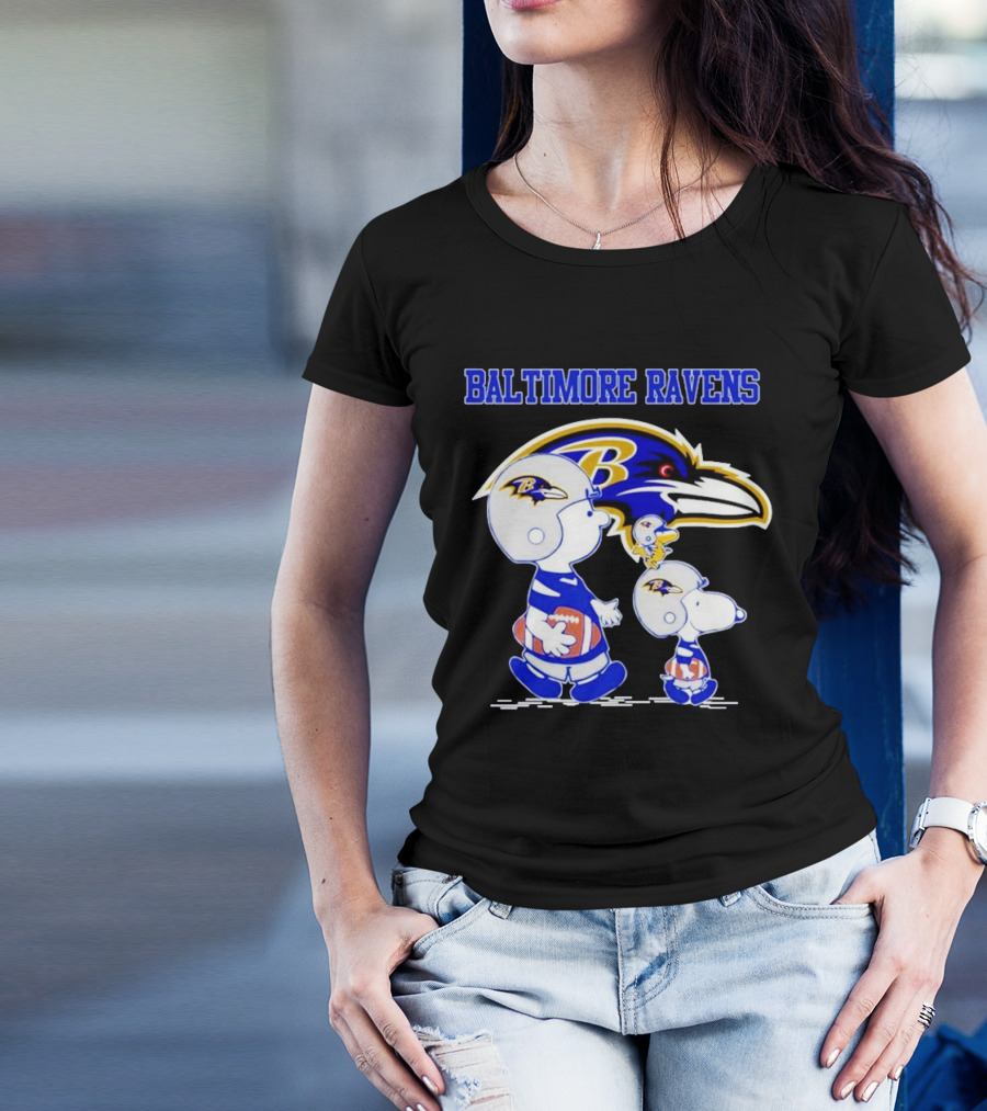 Baltimore Ravens Snoopy Football Helmets Ravens T-Shirt
