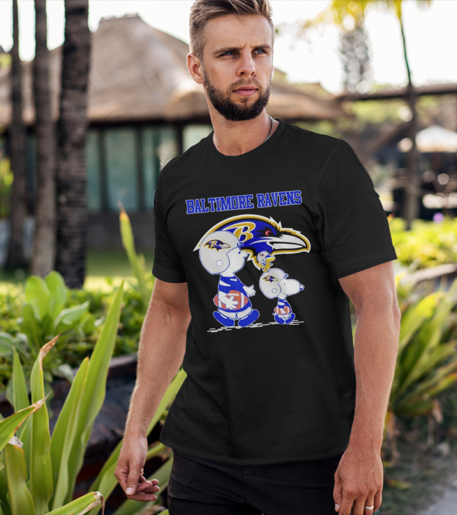 Baltimore Ravens Snoopy Football Helmets Ravens T-Shirt