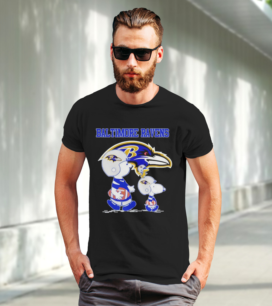 Baltimore Ravens Snoopy Football Helmets Ravens T-Shirt
