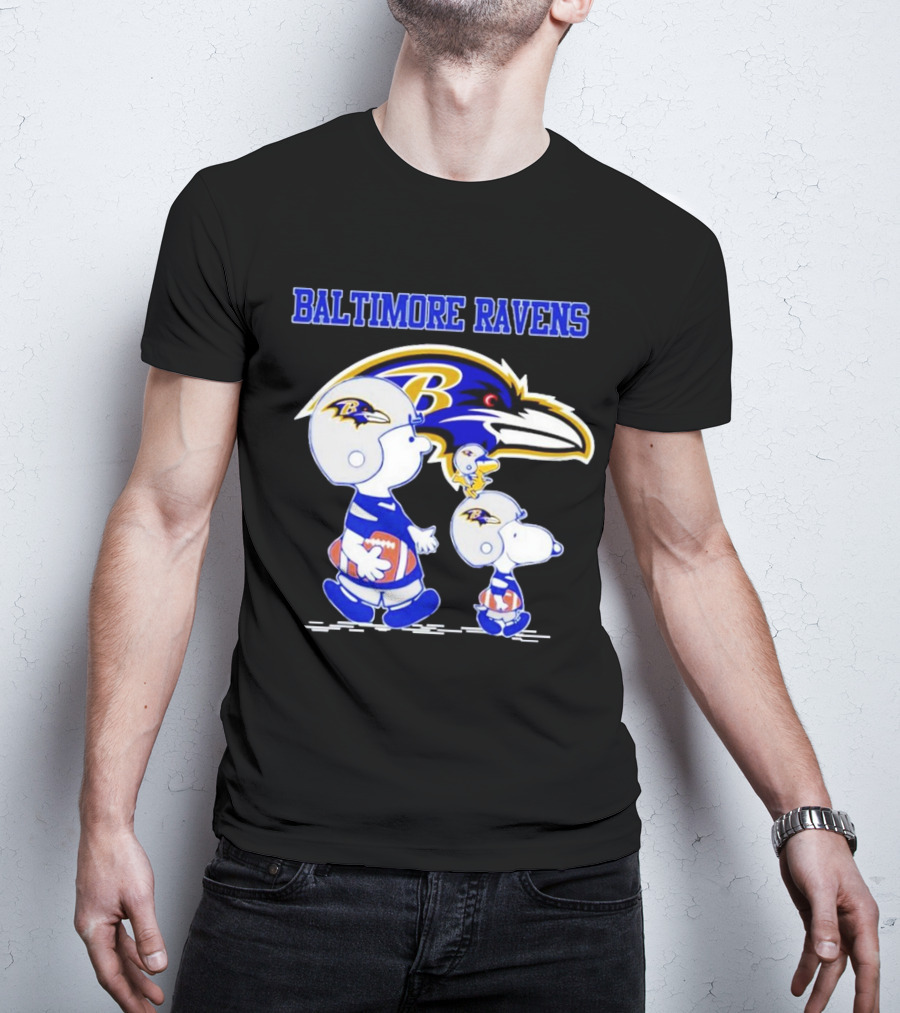 Baltimore Ravens Snoopy Football Helmets Ravens T-Shirt