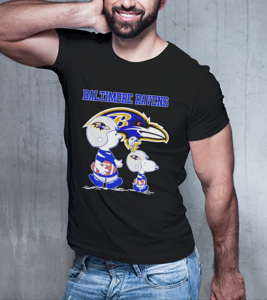 Baltimore Ravens Snoopy Football Helmets Ravens T-Shirt