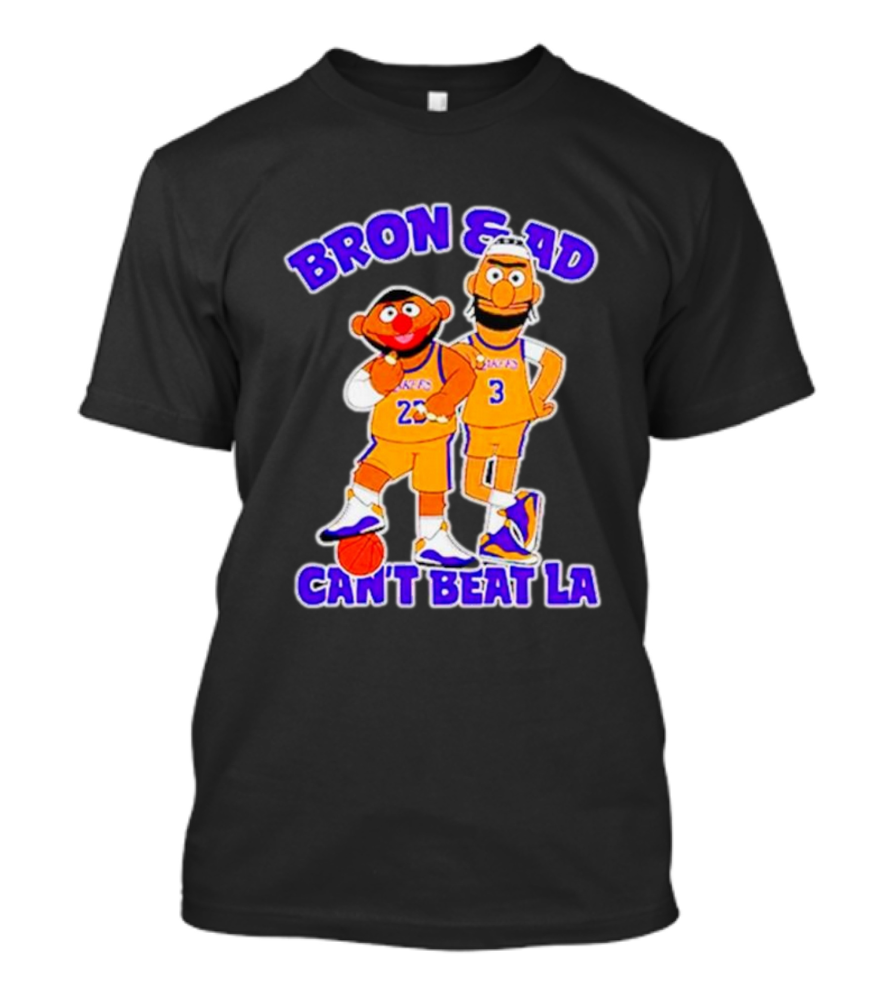 Bron And AD Can't Beat LA Lakers Parody Basketball Duo T-Shirt