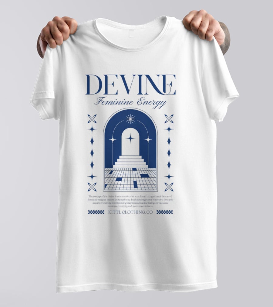 Devine Feminine Energy Cosmic Portal Starry Path Ritual Clothing Co T-Shirt