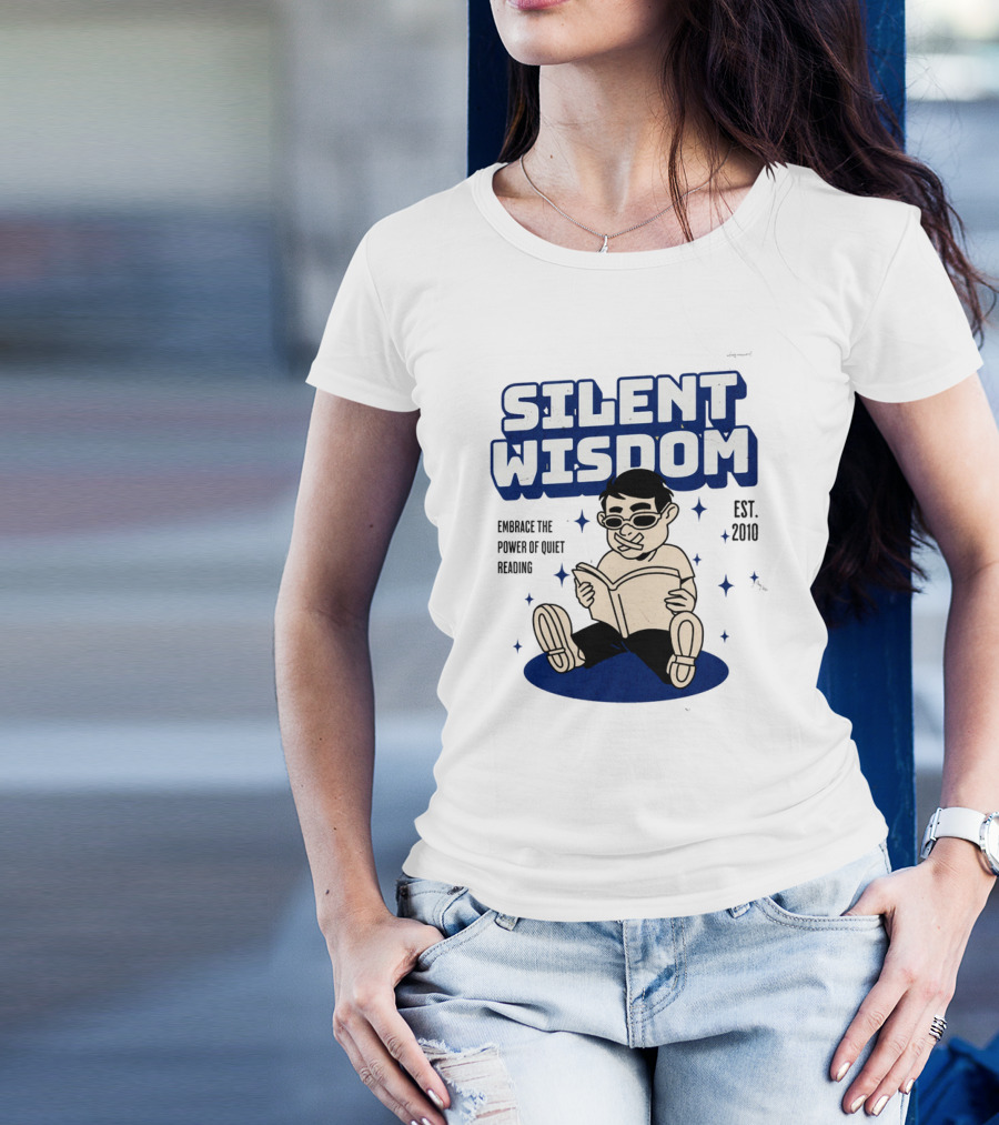 Silent Wisdom Embrace The Power Of Quiet Reading Est. 2010 T-Shirt
