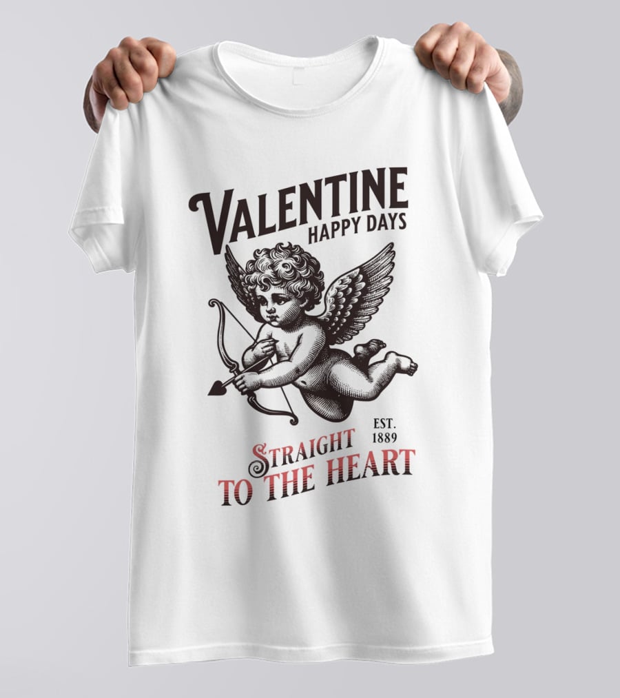 Valentine Happy Days Straight To The Heart Est. 1889 T-Shirt