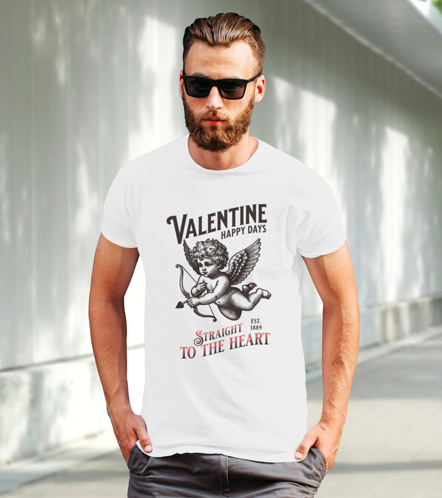 Valentine Happy Days Straight To The Heart Est. 1889 T-Shirt