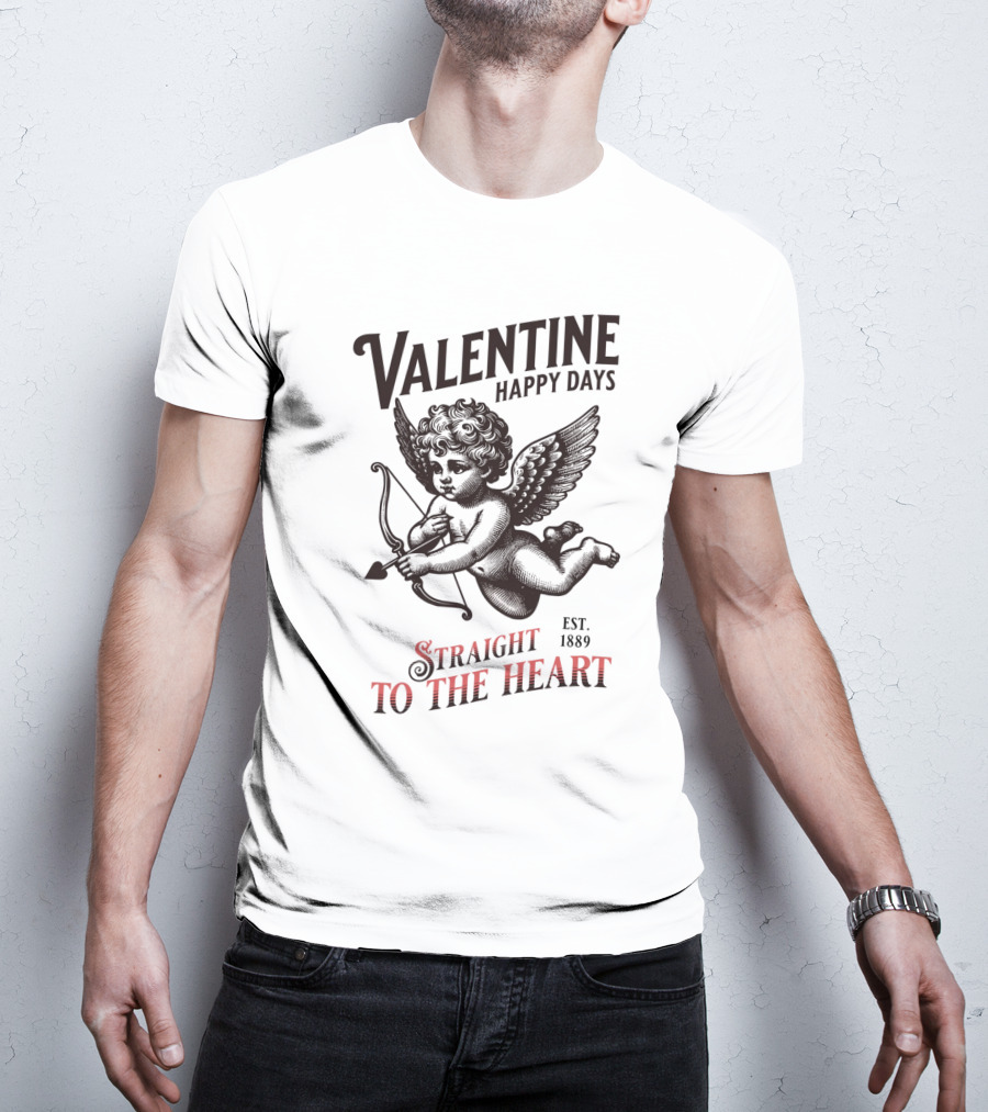 Valentine Happy Days Straight To The Heart Est. 1889 T-Shirt