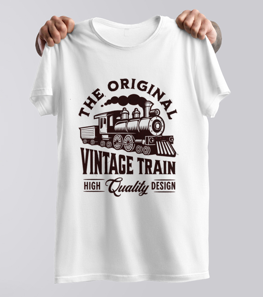 The Original Vintage Train High Quality T-Shirt
