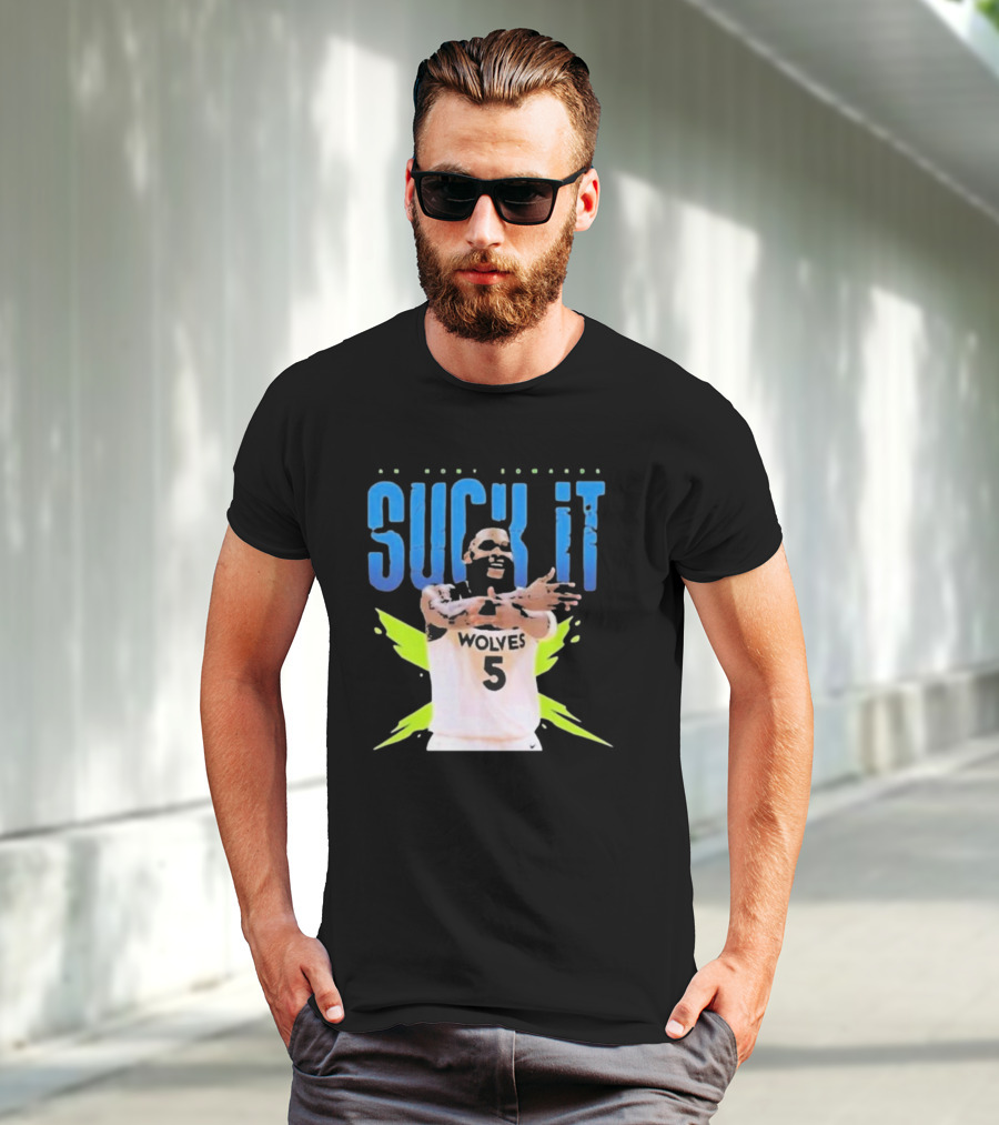 Anthony Edwards Wolves Basketball Suck It T-Shirt