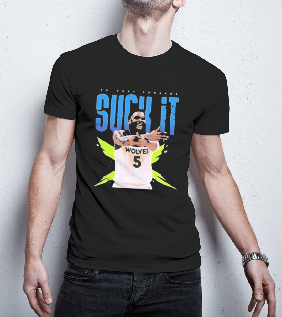 Anthony Edwards Wolves Basketball Suck It T-Shirt