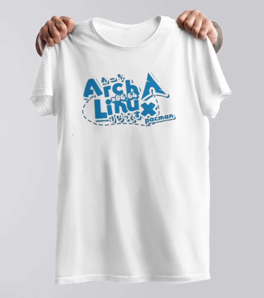 Arch Linux X86_64 Pacman Japanese Text T-Shirt