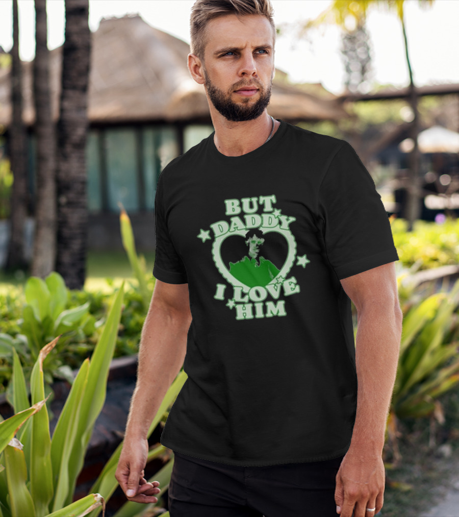 But Daddy I Love Him Draco Malfoy Heart Stars Green Text T-Shirt