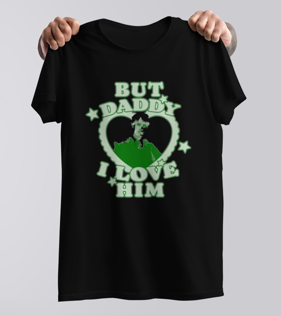 But Daddy I Love Him Draco Malfoy Heart Stars Green Text T-Shirt