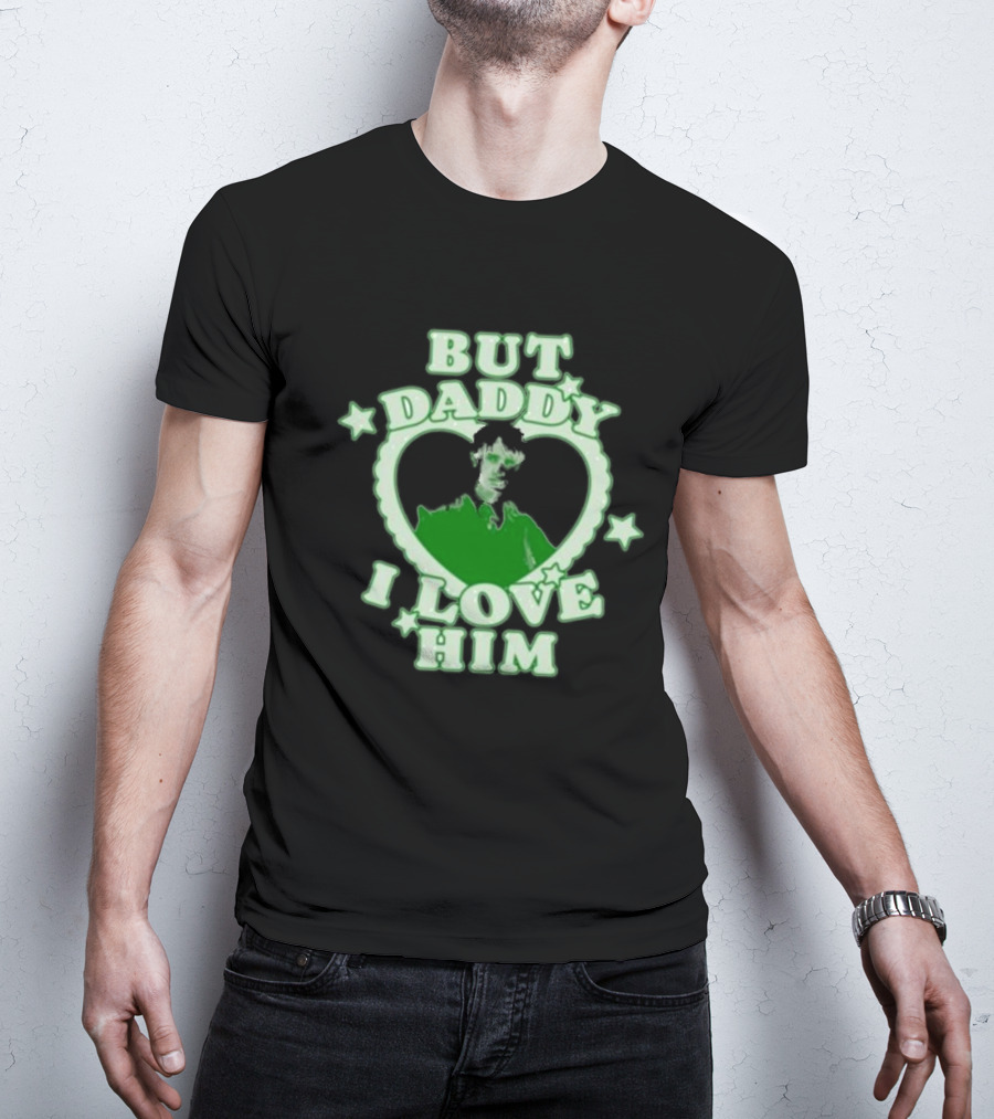 But Daddy I Love Him Draco Malfoy Heart Stars Green Text T-Shirt