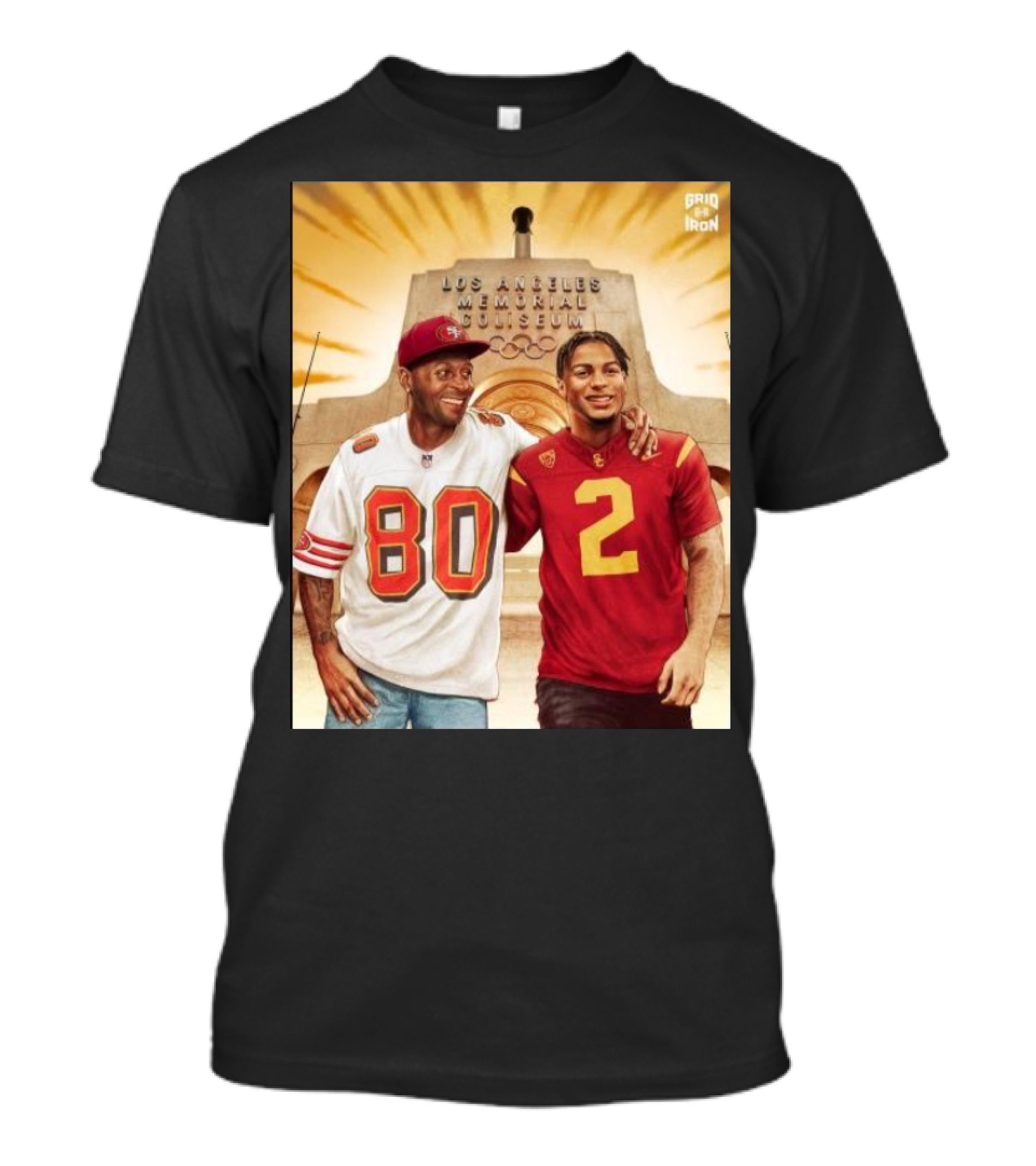 Gridiron Los Angeles Memorial Coliseum Football Legacy 80 2 T-Shirt