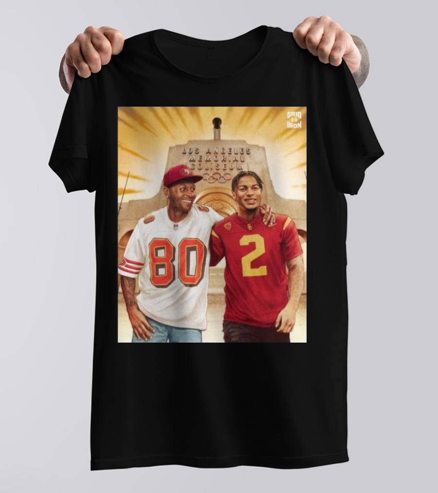 Gridiron Los Angeles Memorial Coliseum Football Legacy 80 2 T-Shirt