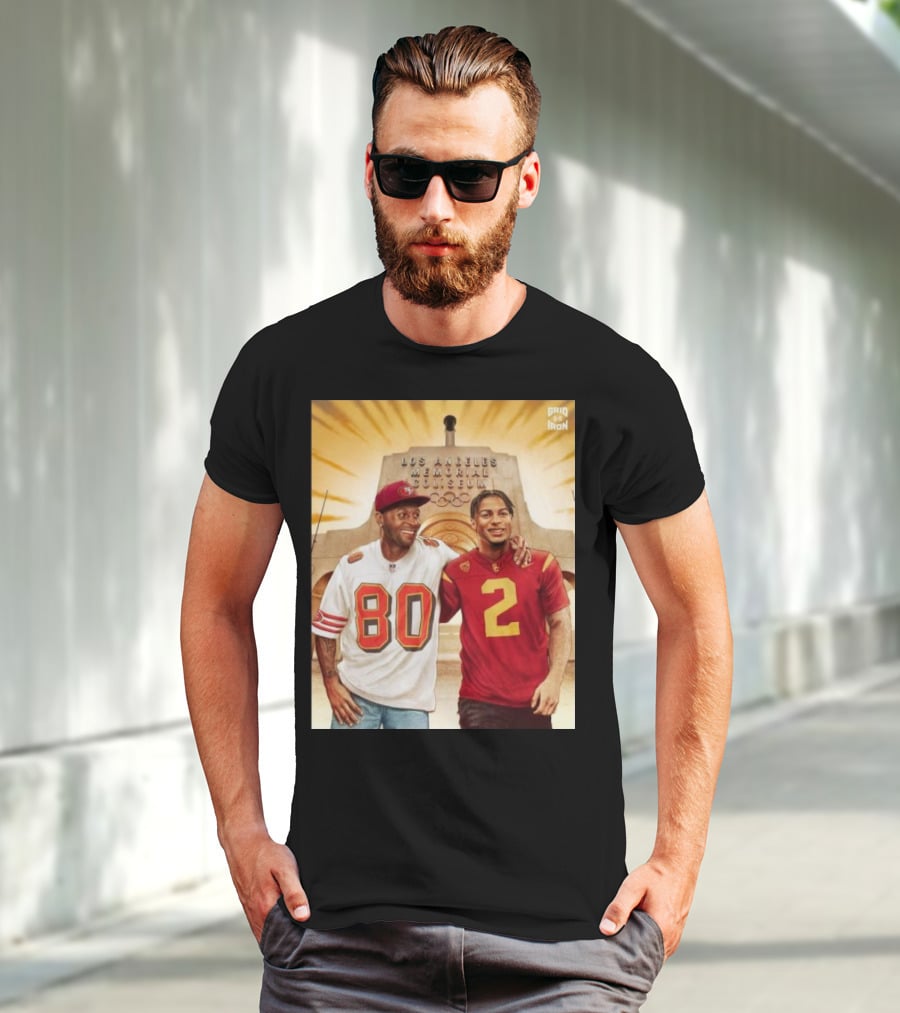 Gridiron Los Angeles Memorial Coliseum Football Legacy 80 2 T-Shirt