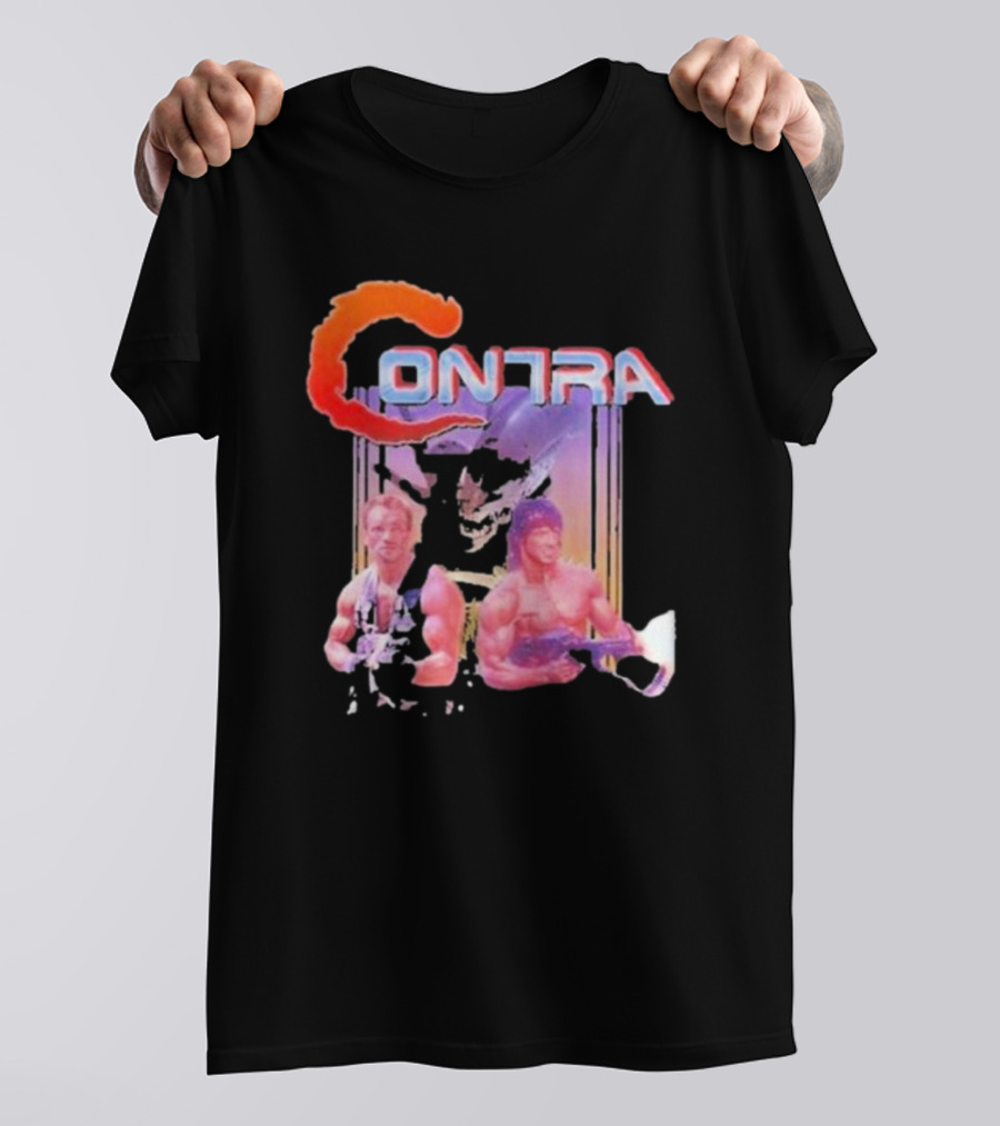 Contra Game Rambo The Terminator Fan Retro Gaming Iconic Duo T-Shirt