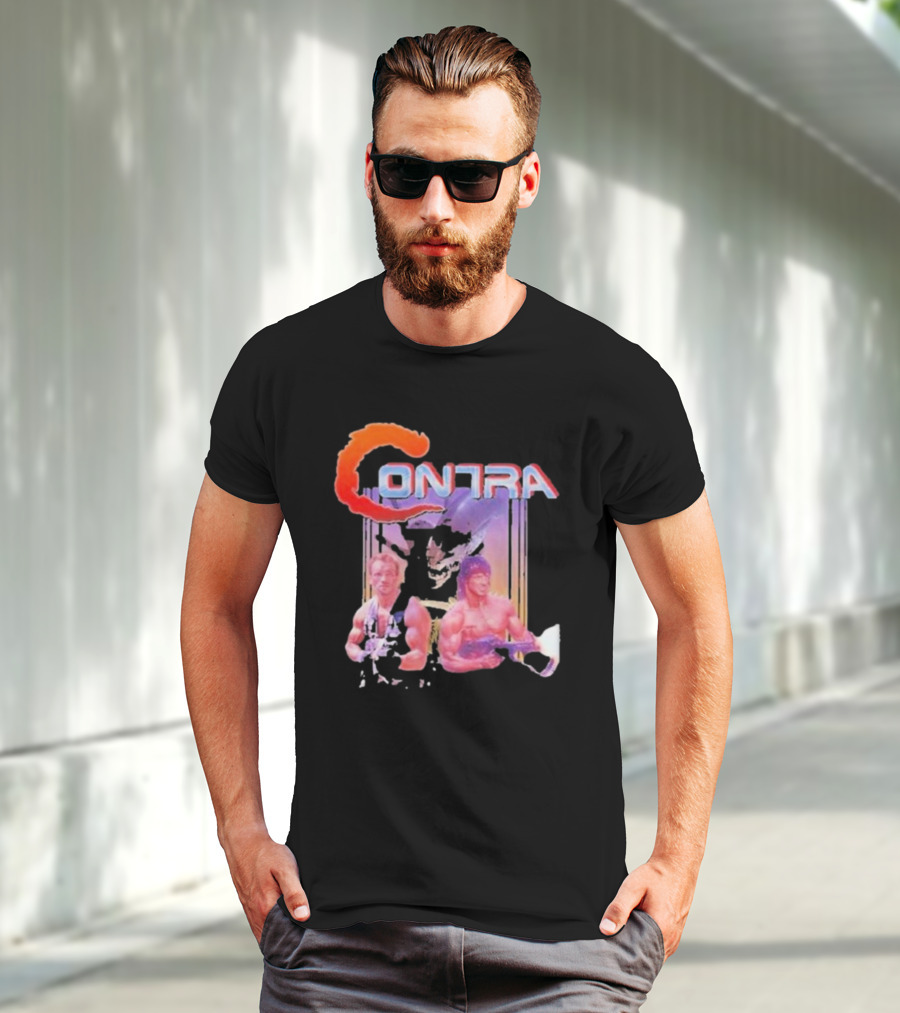 Contra Game Rambo The Terminator Fan Retro Gaming Iconic Duo T-Shirt