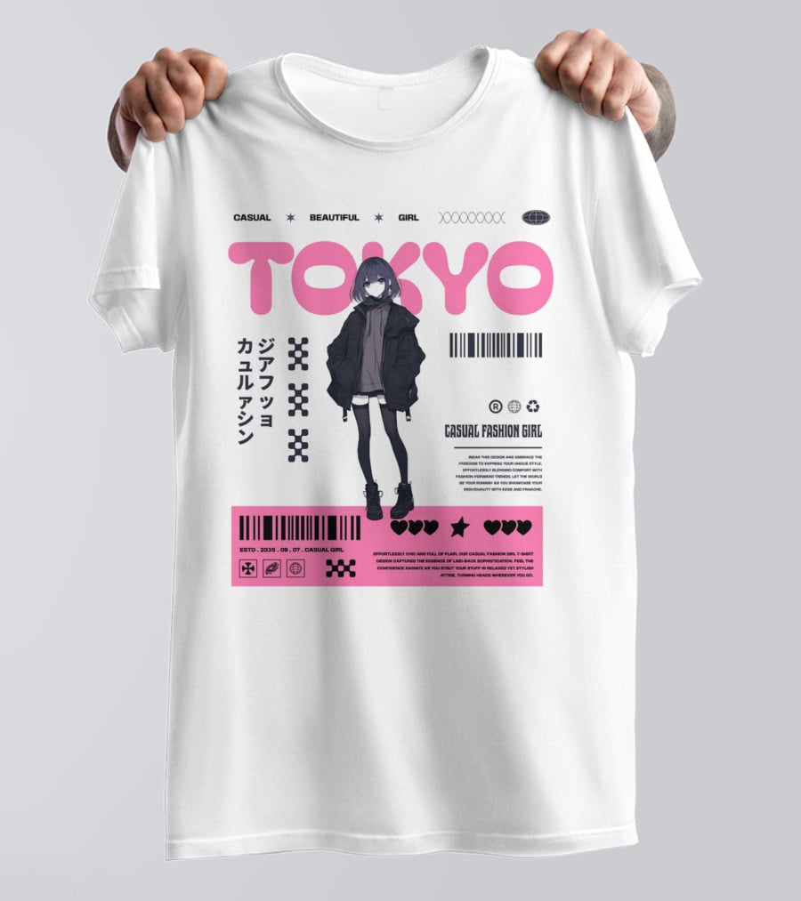 TOKYO Casual Beautiful Girl 2035 T-Shirt