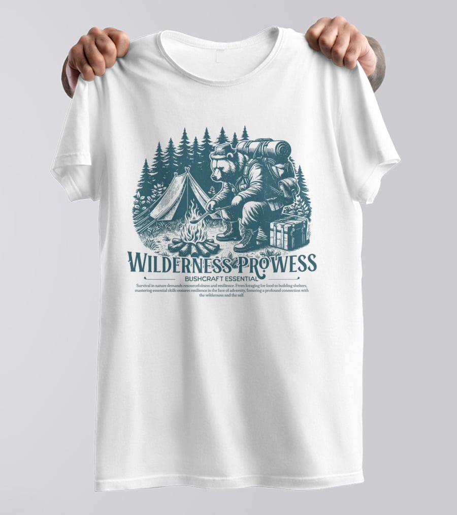 Wilderness Prowess Bushcraft Essential Survival In Nature Canvas T-Shirt