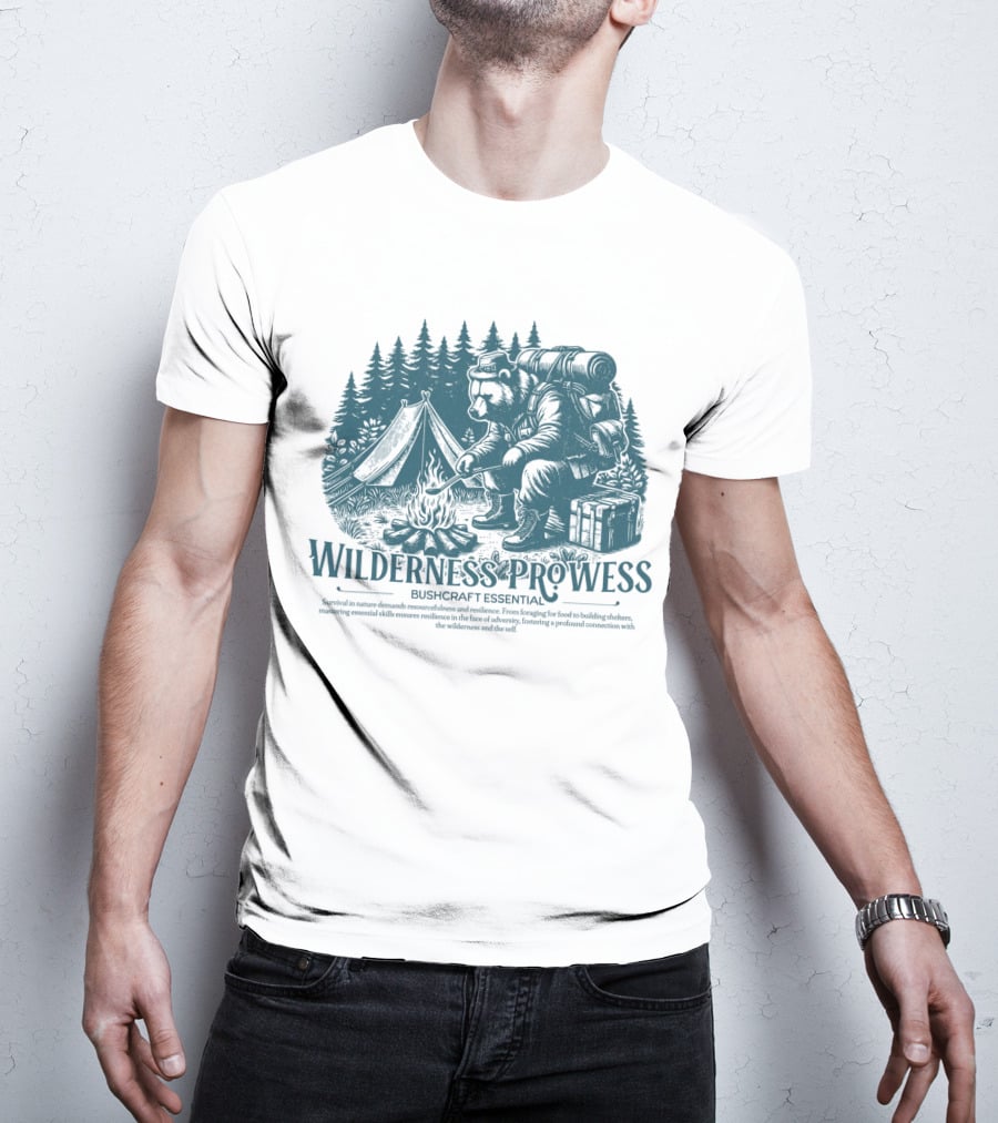 Wilderness Prowess Bushcraft Essential Survival In Nature Canvas T-Shirt
