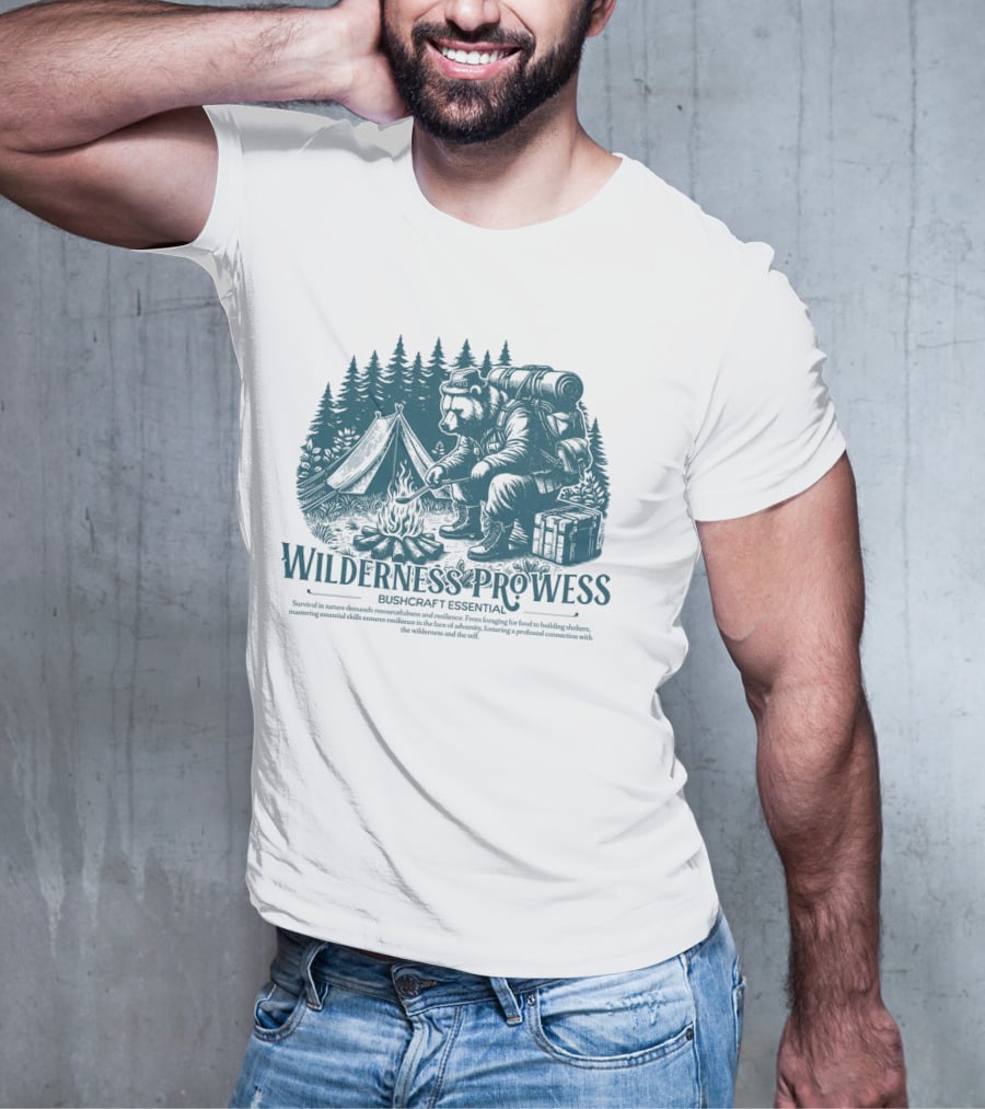 Wilderness Prowess Bushcraft Essential Survival In Nature Canvas T-Shirt