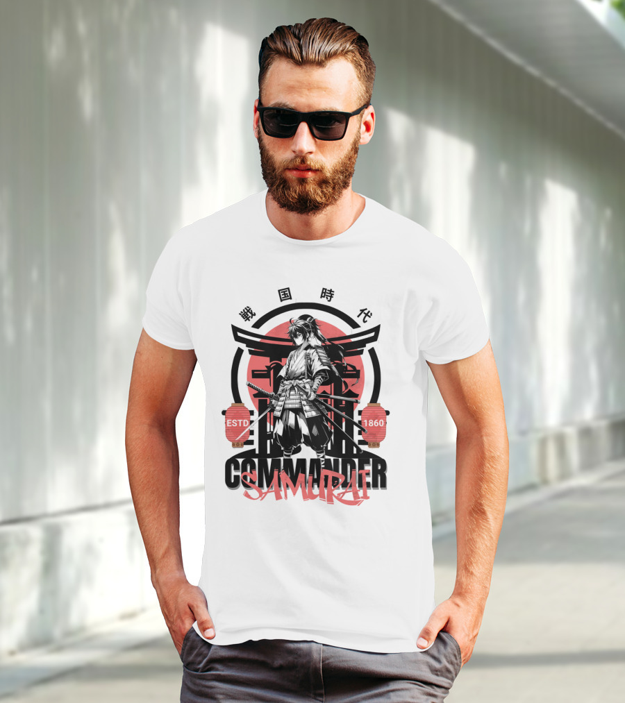 Commander Samurai ESTD 1860 Sengoku Jidai T-Shirt