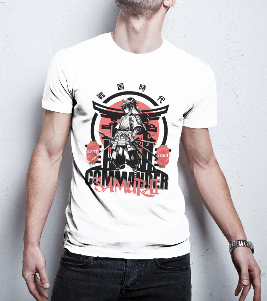 Commander Samurai ESTD 1860 Sengoku Jidai T-Shirt