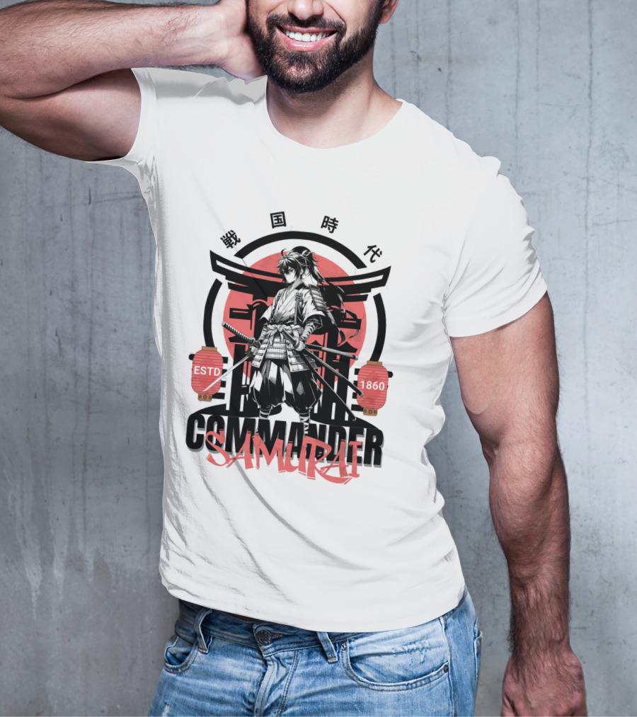 Commander Samurai ESTD 1860 Sengoku Jidai T-Shirt