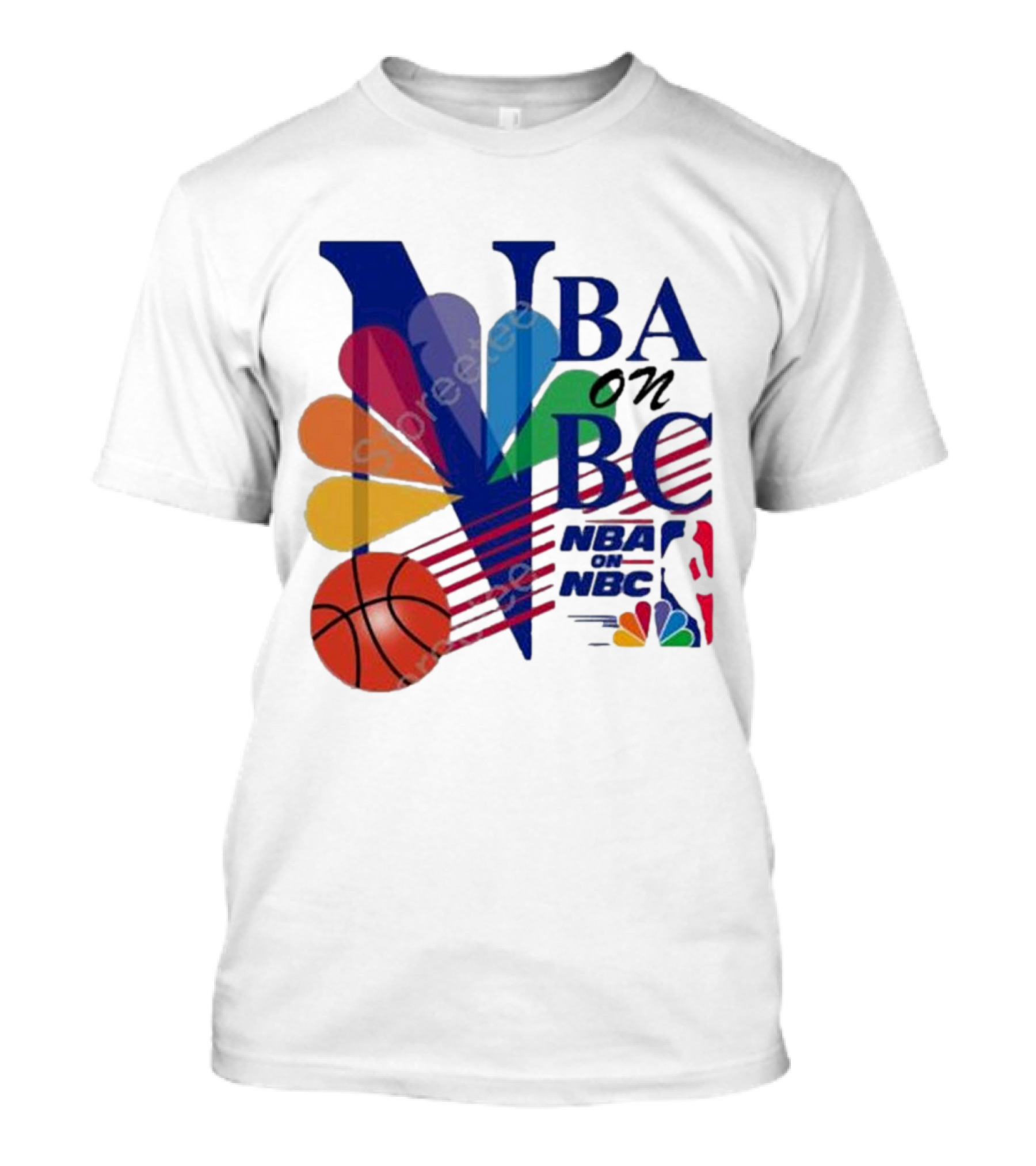 NBA On NBC Vintage Logo J. Kyle Mann Basketball T-Shirt