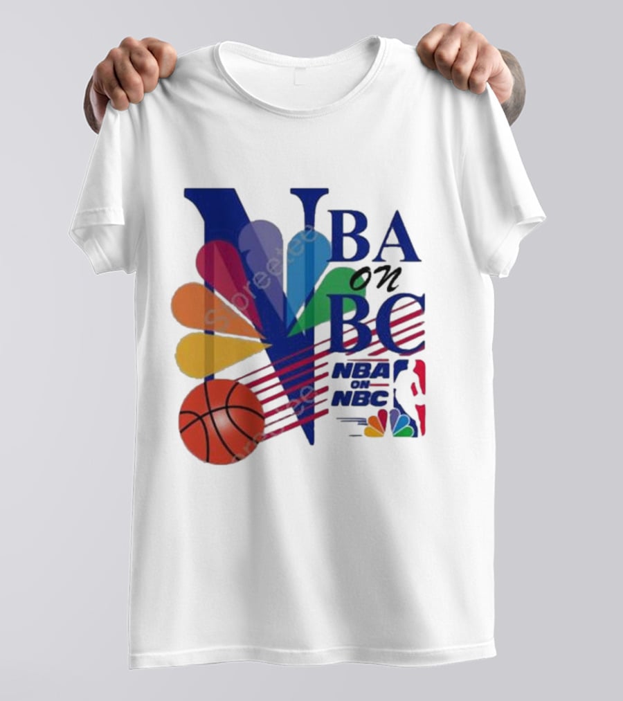 NBA On NBC Vintage Logo J. Kyle Mann Basketball T-Shirt