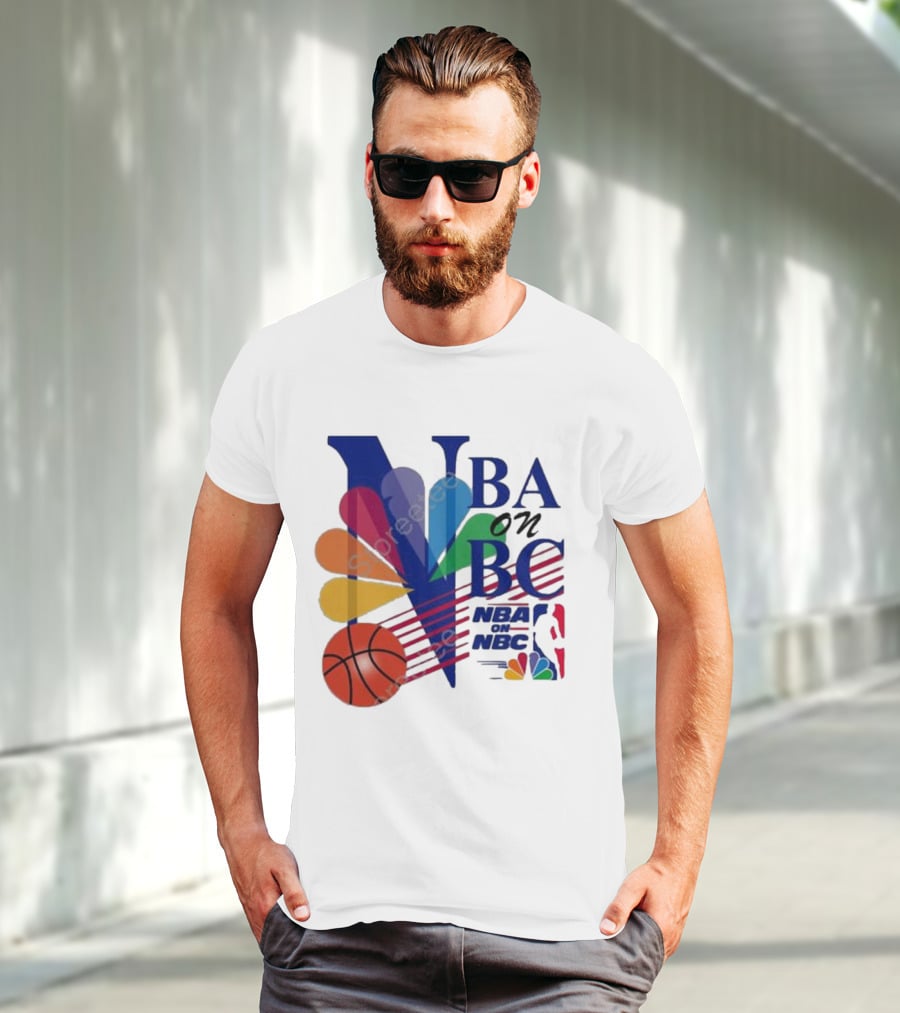 NBA On NBC Vintage Logo J. Kyle Mann Basketball T-Shirt