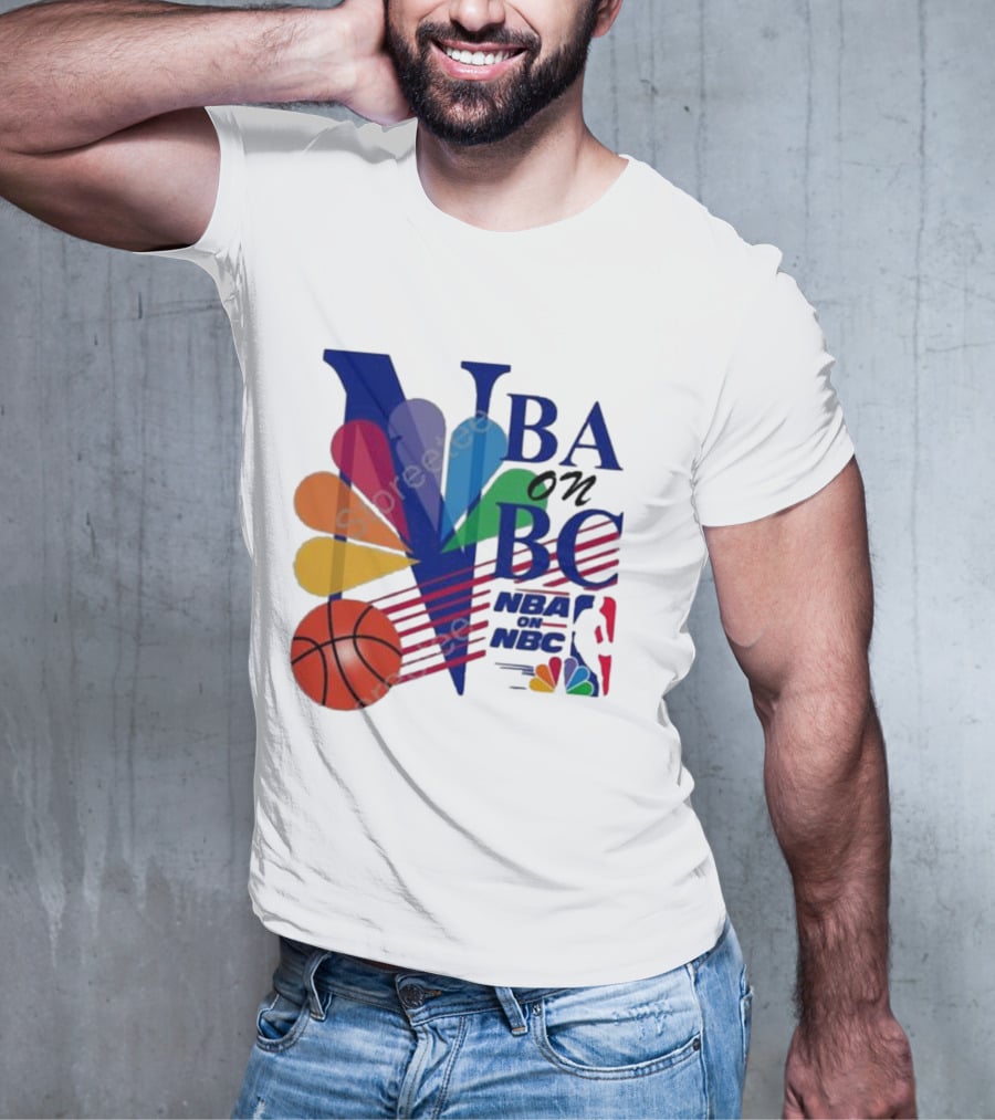 NBA On NBC Vintage Logo J. Kyle Mann Basketball T-Shirt